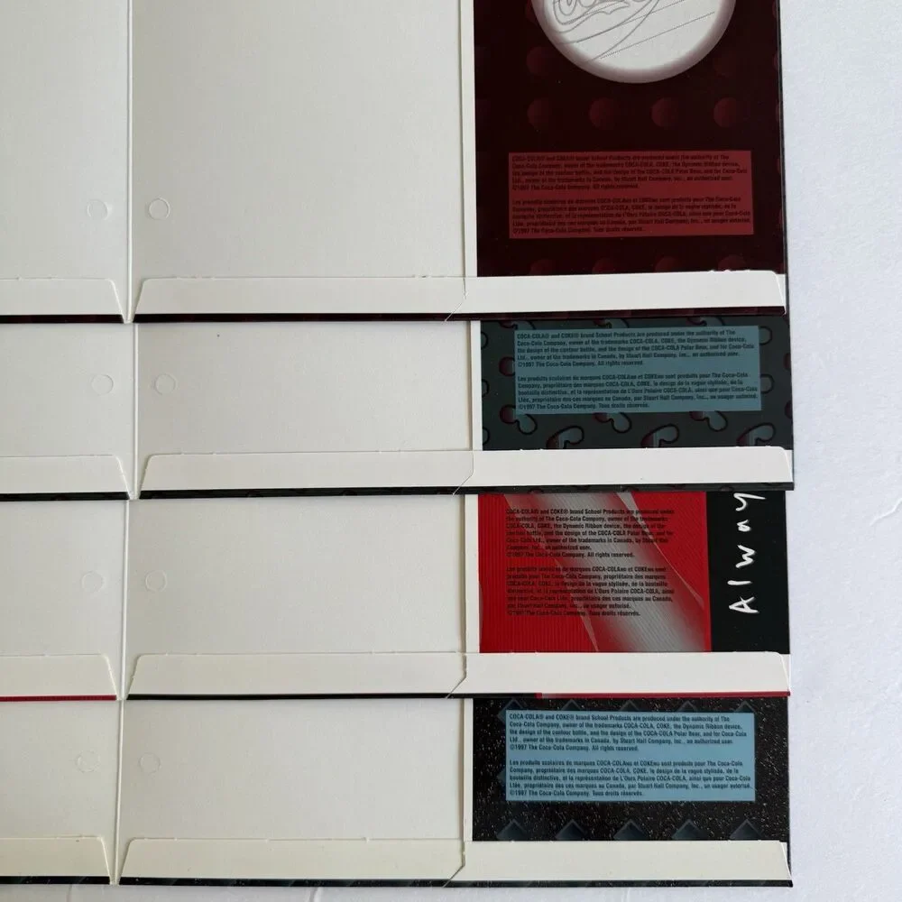 Vintage Coca Cola Coke Soft Drink Folder Polar Bear 1997 Memorabilia Set of 4
